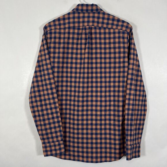 J.CREW Secret Wash Slim Fit Button Down Shirt Mens Small Orange Blue Plaid NWT - Picture 12 of 14